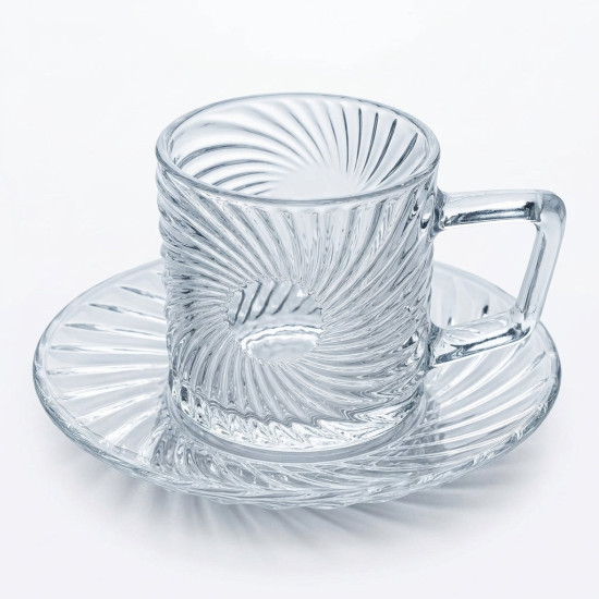 Tea Cup and Saucer Set - 6 Pcs